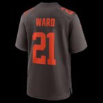C.Browns #21 Denzel Ward Brown Alpha Dawg Game Stitched American Football Jerseys