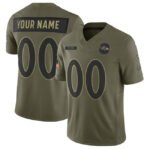 Custom B.Ravens Active Player Olive 2025 F.U.S.E. Salute to Service Limited Football Jersey