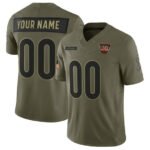 Custom C.Bengals Active Player Olive 2025 F.U.S.E. Salute to Service Limited Football Stitched Jersey