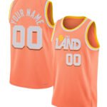 Custom C.Cavaliers Active Player Orange 2025-26 City Edition Swingman Stitched Basketball Jersey