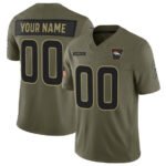 Custom D.Broncos Active Player Olive 2025 Salute to Service Limited Football Stitched Jersey