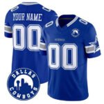 Custom D.Cowboys Active Player Royal 2025 F.U.S.E Dallas City Patch Vapor Untouchable Limited Football Stitched Game Jersey