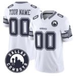 Custom D.Cowboys Active Player White 2025 F.U.S.E Dallas City Patch Vapor Untouchable Limited Football Stitched Game Jersey