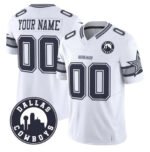 Custom D.Cowboys Active Player White 2025 F.U.S.E Dallas City Patch Vapor Untouchable Limited Football Stitched Game Jersey