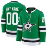 Custom D.Stars Fanatics Home Premium Jersey - Kelly Green Stitched American Hockey Jerseys