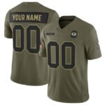 Custom GB.Packers Active Player Olive 2025 F.U.S.E. Salute to Service Limited Football Stitched Jersey