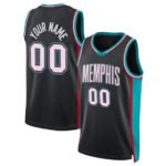 Custom M.Grizzlies Active Player Black 2025 Classic Edition Stitched Basketball Jersey
