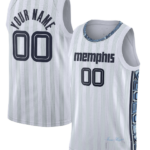 Custom M.Grizzlies Active Player Gray 2025-26 City Edition Swingman Stitched Basketball Jersey