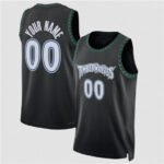 Custom M.Timberwolves Active Player Black 2025 Classic Edition Stitched Basketball Jersey