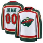Custom M.Wild White 2025 25th Anniversary  Stitched American Hockey Jerseys