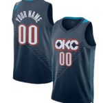 Custom O.City Thunder Active Player Navy 2025-26 City Edition Swingman Stitched Basketball Jersey
