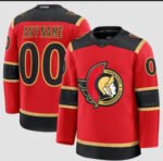 Custom O.Senators Red Alternate Stitched American Hockey Jerseys