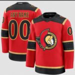 Custom O.Senators Red Alternate Stitched American Hockey Jerseys