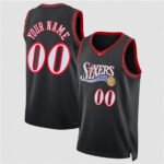 Custom P.76ers Active Player Black 2025 Classic Edition Stitched Basketball Jersey