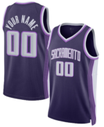 Custom S.Kings Active Player Purple 2025-26 City Edition Swingman Stitched Basketball Jersey
