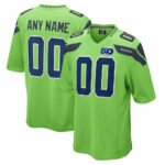 Custom S.Seahawks Neon Green 50th Season Alternate Game Stitched Football Jersey