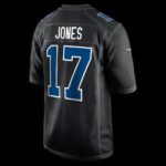 IN.Colts #17 Daniel Jones Carbon Black Fashion Game Stitched American Football Jerseys