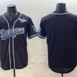 Los Angeles Dodgers Blank Black Fashion 2025 World Series Cool Base Stitched Baseball Jersey