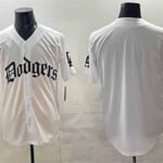 Los Angeles Dodgers Blank White 2025 LA Gothic Style Vapor Premier Limited Stitched Baseball Jersey