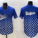 Los Angeles Dodgers Team Big Logo Blue Limited Stitched Baseball Jersey