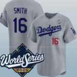 Los Angeles Dodgers #16 Will Smith Gray 2025 World Series Limited Stitched Baseball Jersey