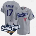 Los Angeles Dodgers #17 Shohei Ohtani Gray 2025 World Series Limited Stitched Baseball Jersey