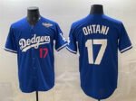 Los Angeles Dodgers #17 Shohei Ohtani Royal 2025 World Series Limited Stitched Baseball Jersey