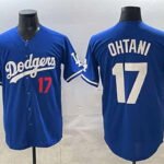 Los Angeles Dodgers #17 Shohei Ohtani Royal Limited Stitched Baseball Jersey