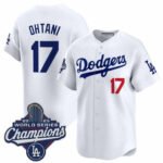 Los Angeles Dodgers #17 Shohei Ohtani White 2025 Champions Stitched Baseball Jersey