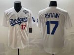 Los Angeles Dodgers #17 Shohei Ohtani White 2025 World Series Home Limited Stitched Baseball Jersey