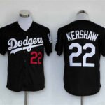 Los Angeles Dodgers #22 Clayton Kershaw Black Cool Base Stitched Baseball Jersey