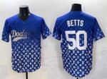 Los Angeles Dodgers #50 Mookie Betts Blue Limited Stitched Baseball Jersey