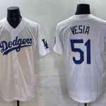 Los Angeles Dodgers #51 Alex Vesia White Cool Base Stitched Baseball Jersey