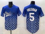 Los Angeles Dodgers #5 Freddie Freeman Blue Limited Stitched Baseball Jersey