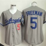 Los Angeles Dodgers #5 Freddie Freeman Gray Cool Base Stitched Baseball Jersey