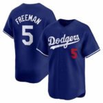 Los Angeles Dodgers #5 Freddie Freeman Royal Limited Stitched Baseball Jersey