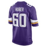 MN.Vikings #60 Joe Huber Purple Team Game Stitched American Football Jerseys