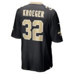 NO.Saints #32 Kai Kroeger Black Team Game Stitched American Football Jersey