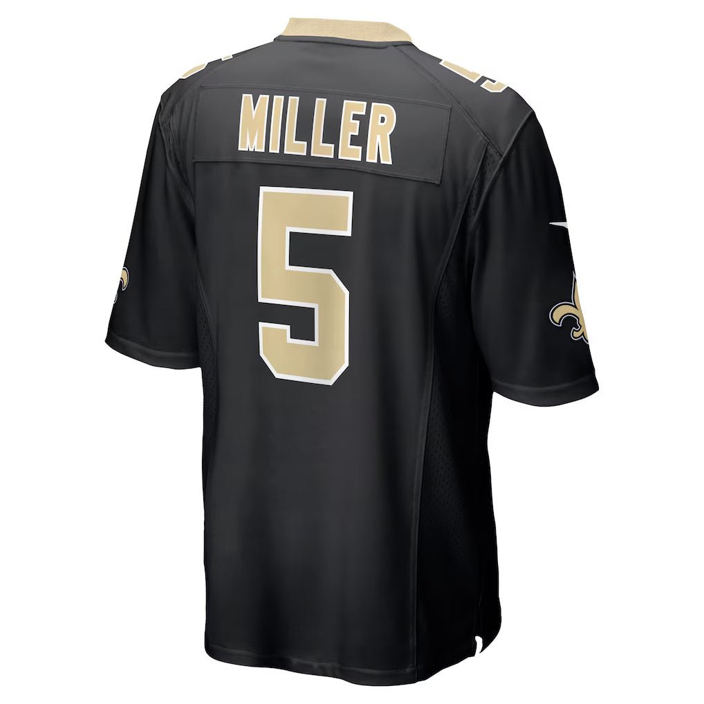 NO.Saints_5KendreMillerBlackTeamGameJersey NO.Saints #5 Kendre Miller Black Team Game Stitched American Football Jersey - Image 1