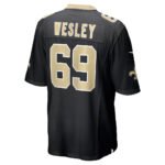 NO.Saints #69 Barry Wesley Black Team Game Stitched American Football Jersey