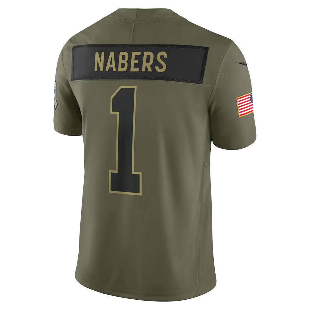 NY.Giants_1MalikNabersOlive2025SalutetoServiceLimitedJersey NY.Giants #1 Malik Nabers Olive 2025 Salute to Service Limited Stitched American Football Jerseys - Image 1