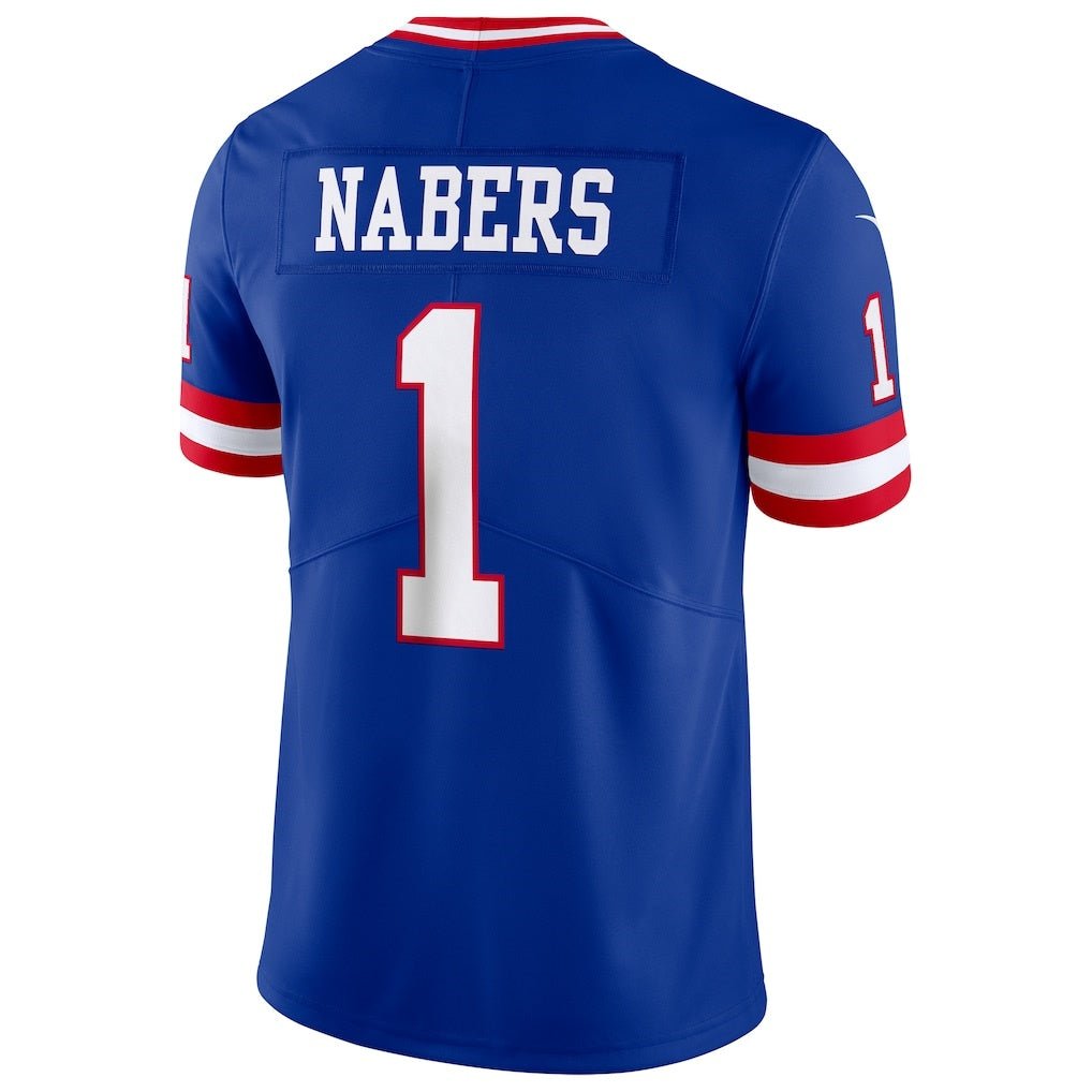 NY.Giants_1MalikNabersRoyalAlternate2LegacyVaporUntouchableLimitedJersey NY.Giants #1 Malik Nabers Royal Alternate 2 Legacy Vapor Untouchable Limited Stitched American Football Jerseys - Image 1