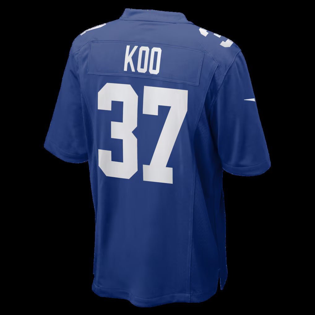 NY.Giants_37_Younghoe_Koo_Royal_Team_Game_Jersey NY.Giants #37 Younghoe Koo Royal Team Game Stitched American Football Jerseys - Image 1