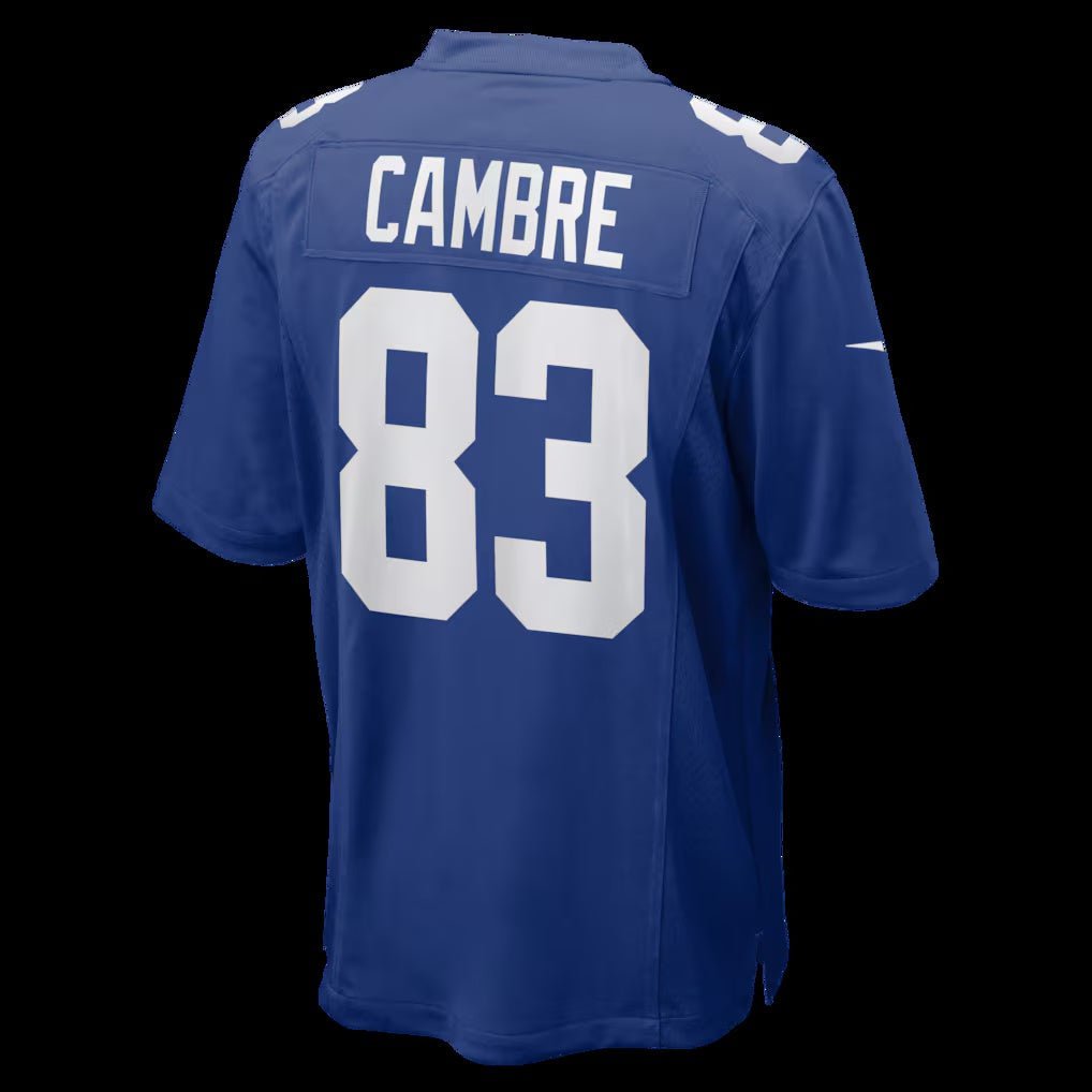 NY.Giants_83DalenCambreRoyalTeamGameJersey NY.Giants #83 Dalen Cambre Royal Team Game Stitched American Football Jerseys - Image 1