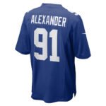 NY.Giants #91 Darius Alexander Royal Team Game Stitched American Football Jerseys