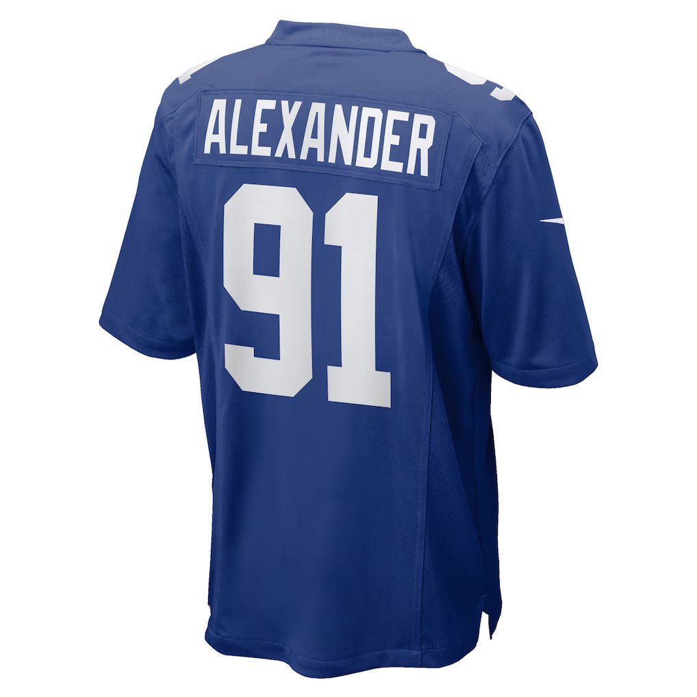 NY.Giants_91DariusAlexanderRoyalTeamGameJersey NY.Giants #91 Darius Alexander Royal Team Game Stitched American Football Jerseys - Image 1