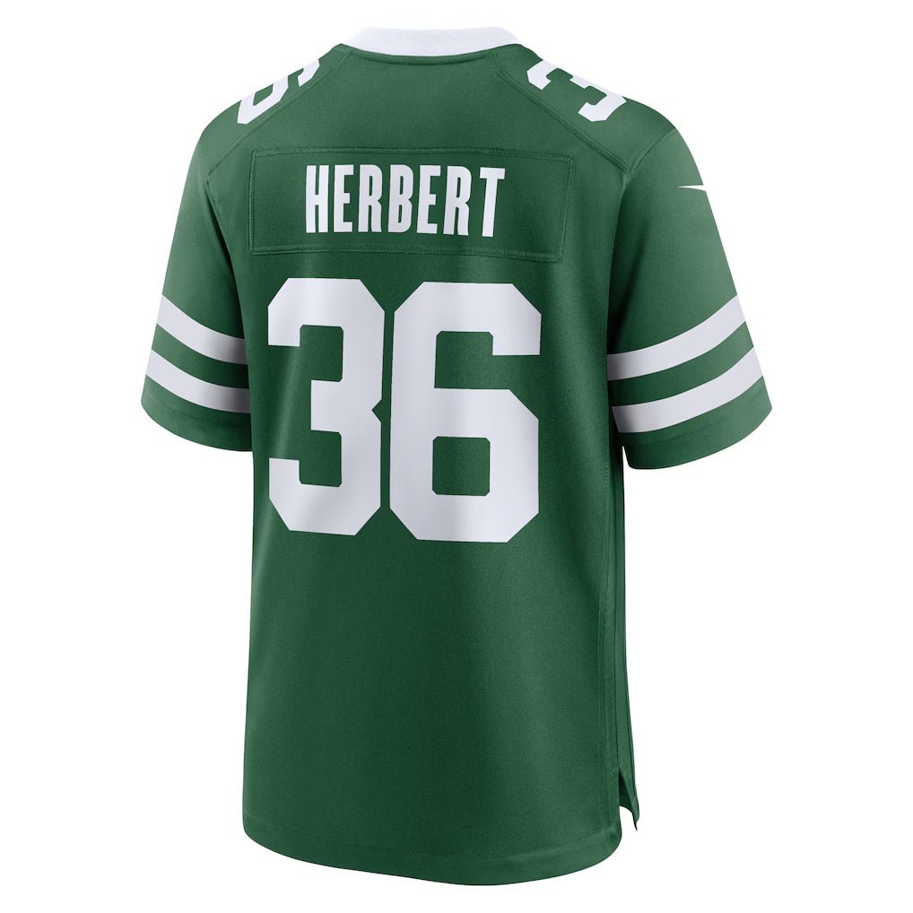 NY.Jets_36KhalilHerbertLegacyGreenTeamGameJersey NY.Jets #36 Khalil Herbert Legacy Green Team Game Stitched American Football Jerseys - Image 1