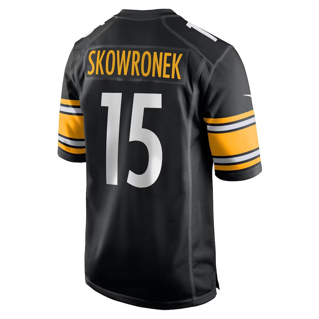 P.Steelers_15BenSkowronekBlackTeamGameJersey P.Steelers #15 Ben Skowronek Black Team Game Stitched American Football Jerseys - Image 1