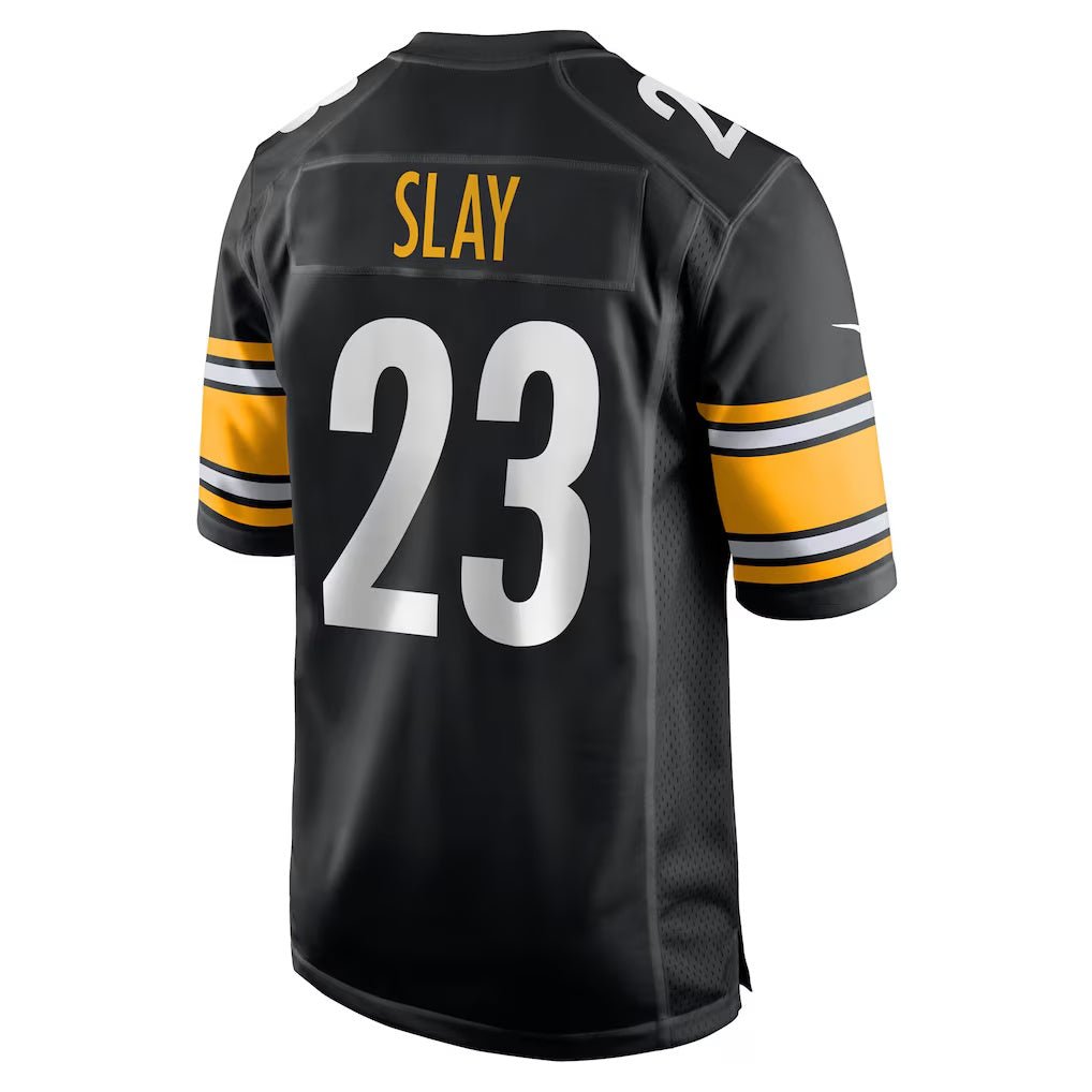 P.Steelers_23DariusSlayBlackTeamGameJersey P.Steelers #23 Darius Slay Black Team Game Stitched American Football Jerseys - Image 1
