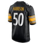 P.Steelers #50 Malik Harrison Black Team Game Stitched American Football Jerseys